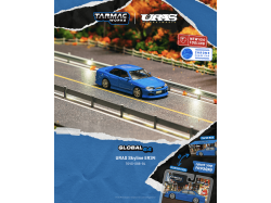 Nissan Skyline ER34 URAS -  Blue  - 1:64 - TARMAC works - blistr