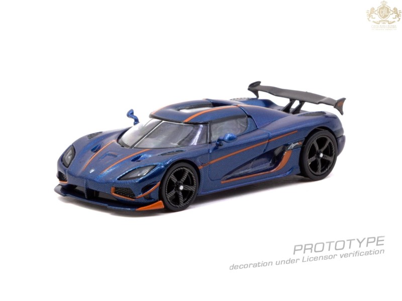 Koenigsegg Agera RS Dark Blue Carbon Fiber / Orange Accents  - 1:64 - TARMAC works