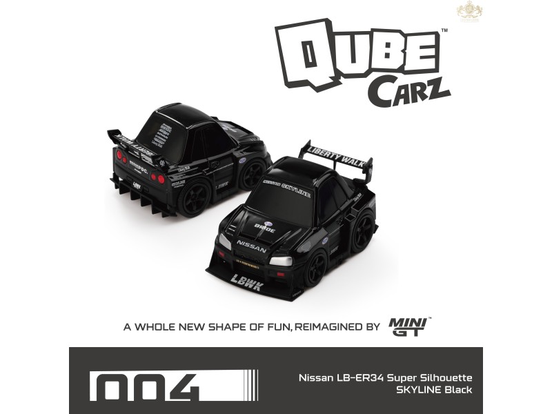 Nissan LB-ER34 Super Silhouette SKYLINE Black - MINI GT - Qube Carz