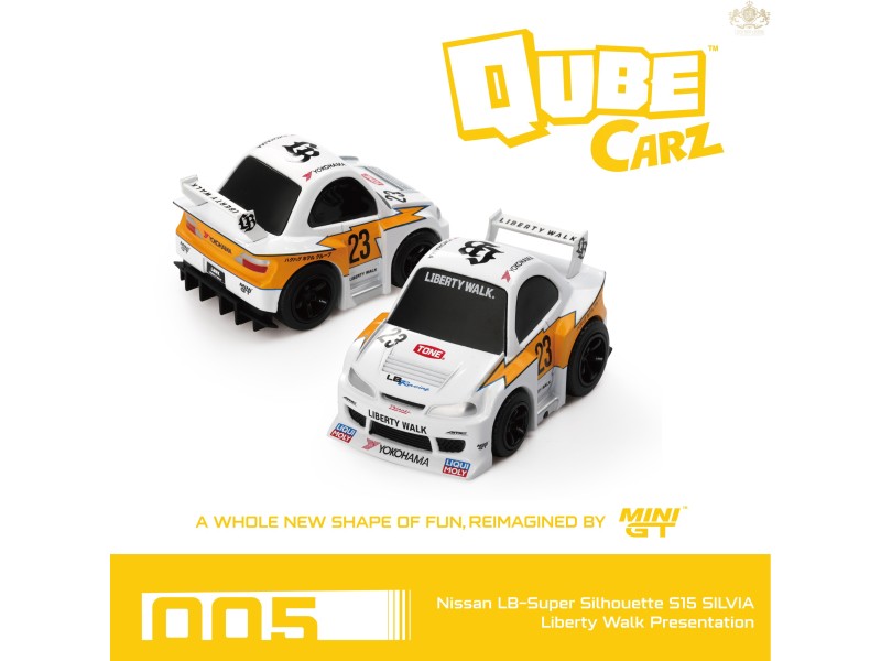 Nissan LB-Super Silhouette S15 SILVIA Liberty Walk Presentation - MINI GT - Qube Carz