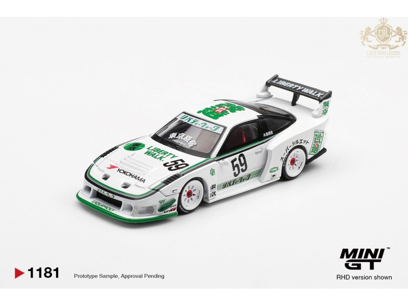 NISSAN 180SX LB-SUPER SILHOUETTE WHITE 2026 - 1:64 - Mini GT - blistr