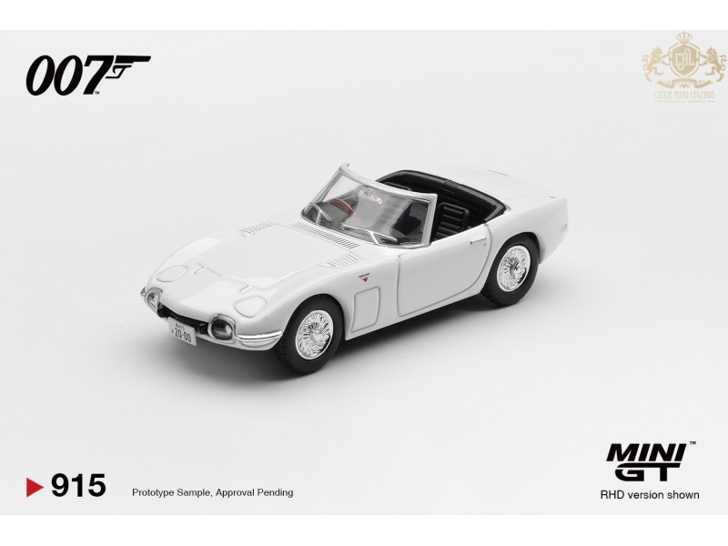 TOYOTA 2000GT YOU ONLY LIVE TWICE ENGLISH POSTER 1967 - 1:64 - Mini GT - blister