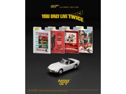 TOYOTA 2000GT YOU ONLY LIVE TWICE ENGLISH POSTER 1967 - 1:64 - Mini GT - blister