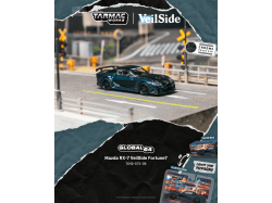 Mazda RX-7 Veilside Fortune, dark blue/black 2026  - 1:64 - TARMAC works - blister