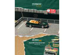 Saab 900 Turbo Cabriolet, dark green 1977  - 1:64 - TARMAC works - blister