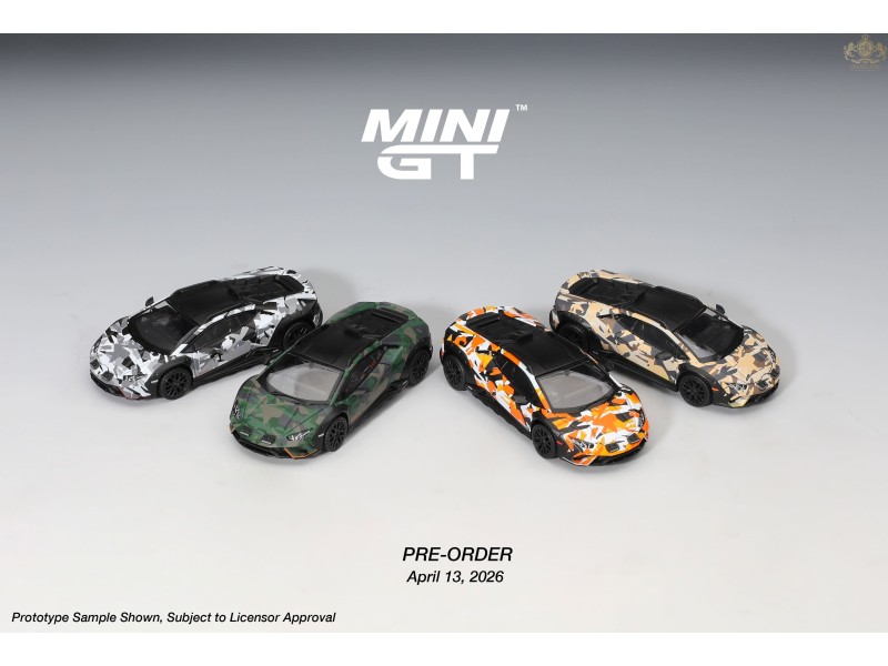 LAMBORGHINI HURACAN STERRATO ALL TERRARIN 4 CARS SET 2025 - 1:64 - Mini GT - blister