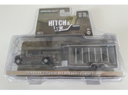 2020 Ford F-150 Lariat 4x4 with Glass Display Trailer - Greenlight -1:64