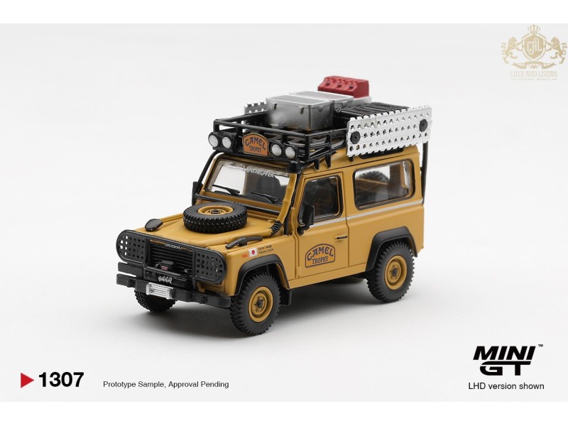 LAND ROVER DEFENDER 90 CAMEL TROPHY TEAM JAPAN CAMEL TROPHY BORNEO 1985  -1:64 - Mini GT - blistr