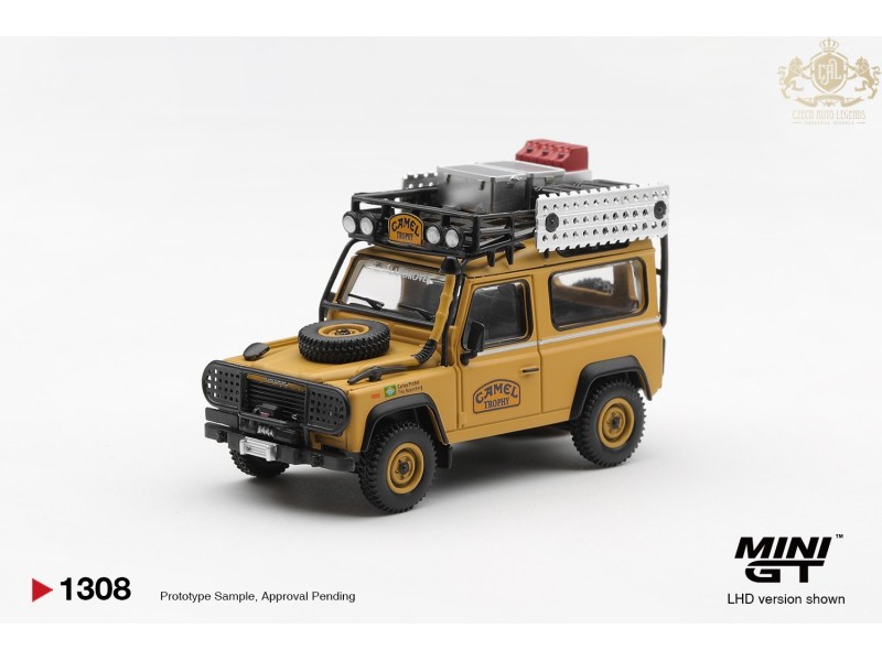 LAND ROVER DEFENDER 90 CAMEL TROPHY TEAM BRAZIL CAMEL TROPHY BORNEO 1985  -1:64 - Mini GT - blistr