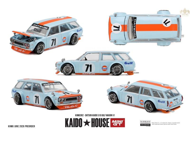 DATSUN 510 GULF WAGON V1 1969 - 1/64 - KAIDO HOUSE