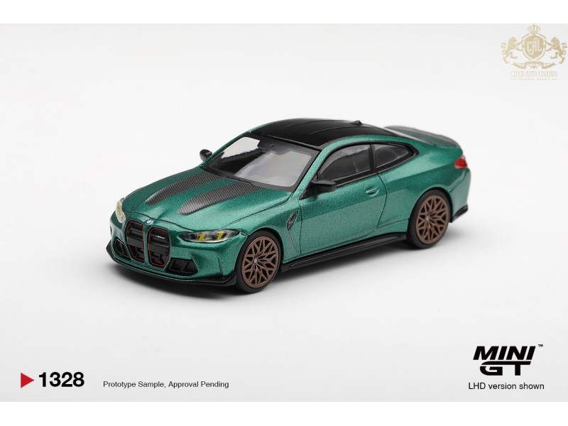 BMW M4 (G82) CS FROZEN ISLE OF MAN GREEN METALLIC 2024 - 1:64 - Mini GT