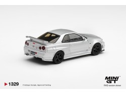 NISSAN SKYLINE GT-R (R34) Z- TUNE SILVER METALLIC 1999 - 1:64 - Mini GT - blister