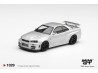 NISSAN SKYLINE GT-R (R34) Z- TUNE SILVER METALLIC 1999 - 1:64 - Mini GT - blister