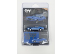 Mini GT FORD MUSTANG MACH 1 GRABBER BLUE 1971 1:64 Blister - MGT01138-BL