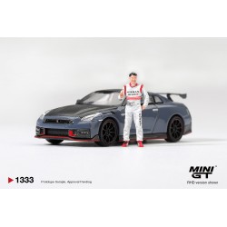 NISSAN GTR R35 NISMO TSUKUBA PRODUCTION CAR LAP RECORD WITH MATSUDA FIGURE TSUGIO MATSUDA 2024 - 1:64 - Mini GT