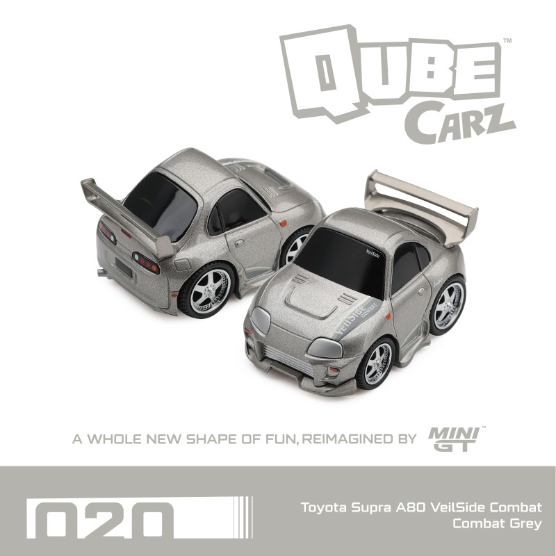 TOYOTA SUPRA MK4 (A80) VEILSIDE COMBAT GREY 1994 - MINI GT - Qube Carz