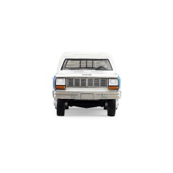 DODGE RAM W350 POWER RAM DUALLY FLATBED - GOODYEAR GLOSS WHITE 1981 -1:64 - Greenlight