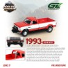 DODGE RAM D350 DUALLY - WITH EXHAUST + BUMPER WEIGHTS RED AND WHITE 1993-1:64 - Greenlight