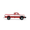 DODGE RAM D350 DUALLY - WITH EXHAUST + BUMPER WEIGHTS RED AND WHITE 1993-1:64 - Greenlight