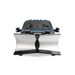 FORD F-450 DUALLY WITH SNOW PLOW ANTIMATTER BLUE 2022 -1:64 - Greenlight