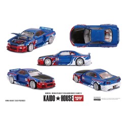NISSAN SKYLINE GT-R R34 KAIDO HOUSE FLAMES V1 1999 - 1/64 - KAIDO HOUSE