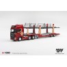 Mini GT Scania 770S A6x4NA Car Transporter V8 50th anniversary + Car transporter Red 1:64 - MGT01350-L