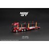 Mini GT Scania 770S A6x4NA Car Transporter V8 50th anniversary + Car transporter Red 1:64 - MGT01350-L