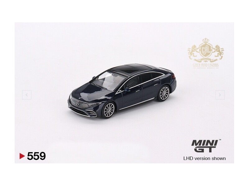 Mercedes Benz EQS 580 4matic -  tmavě modrá met. - 1:64 - Mini GT