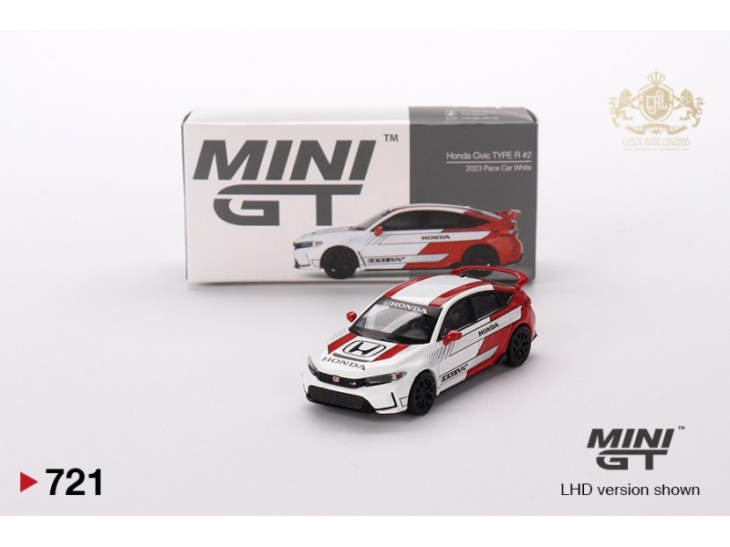 HONDA CIVIC TYPE R WHITE n.2 PACE CAR 2023 - 1:64 - Mini GT