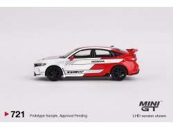 HONDA CIVIC TYPE R WHITE n.2 PACE CAR 2023 - 1:64 - Mini GT