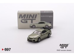 NISSAN SKYLINE GT-R (R34) TOMMYKAIRA R-Z 1999 - stříbrnozlatá met. 1:64 - Mini GT