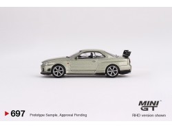 NISSAN SKYLINE GT-R (R34) TOMMYKAIRA R-Z 1999 - stříbrnozlatá met. 1:64 - Mini GT